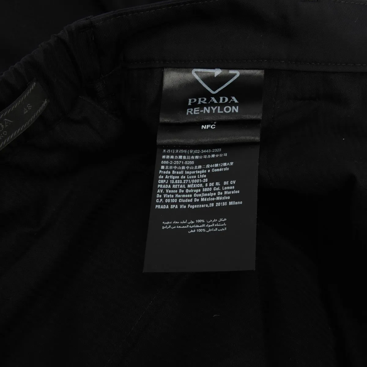 Prada Black Re-Nylon Trousers IT 48