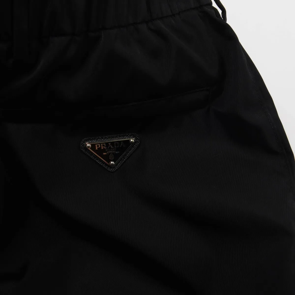 Prada Black Re-Nylon Trousers IT 48