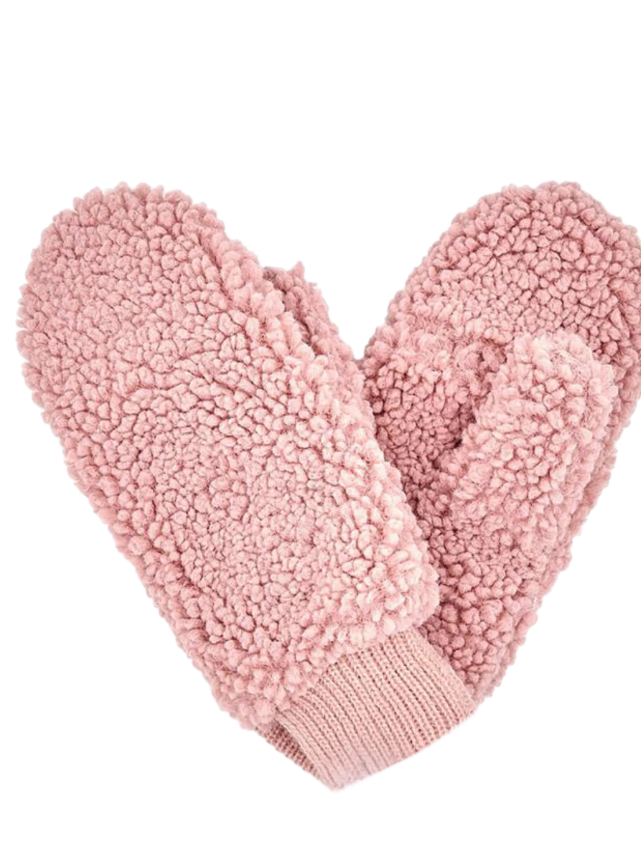 Sherpa convertible mittens with faux fur cozy lining  lining *available black, grey, blush pink or tan