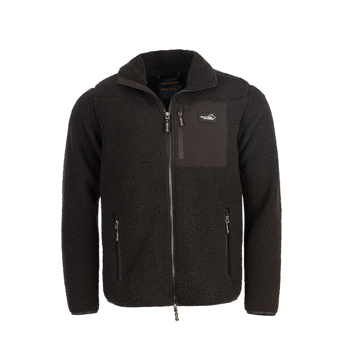 Sherpa Fleece Jacket for Men (Black)