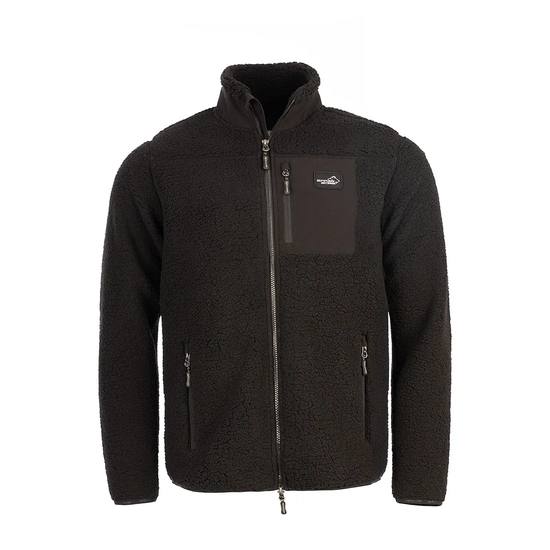 Sherpa Fleece Jacket for Men (Black)