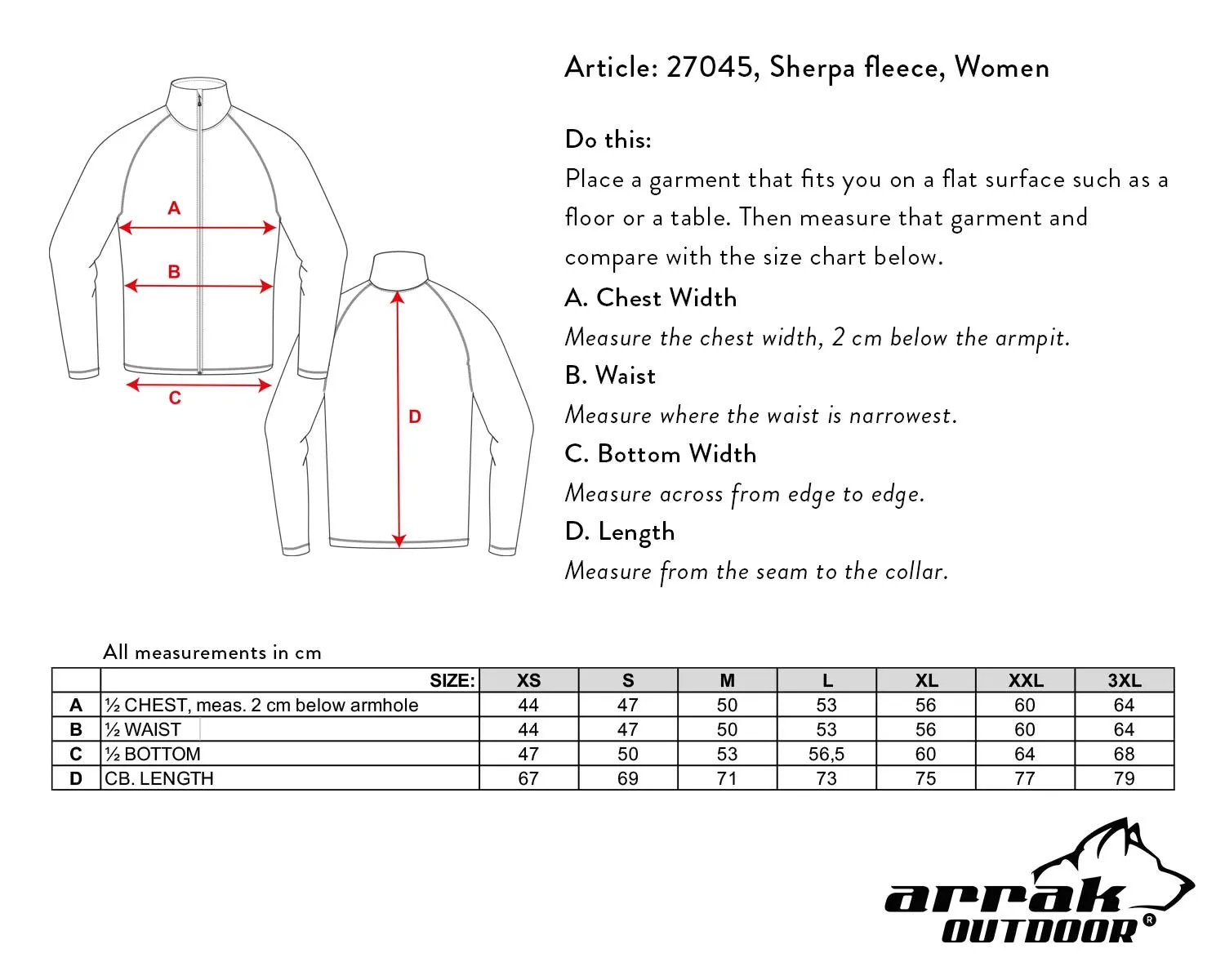 Sherpa Fleece Jacket for Women (Off-White)