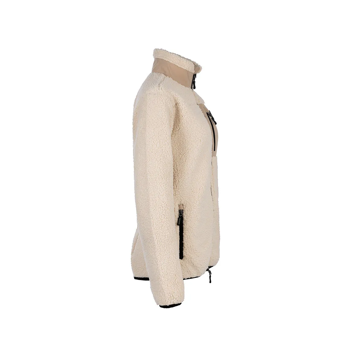 Sherpa Fleece Jacket for Women (Off-White)