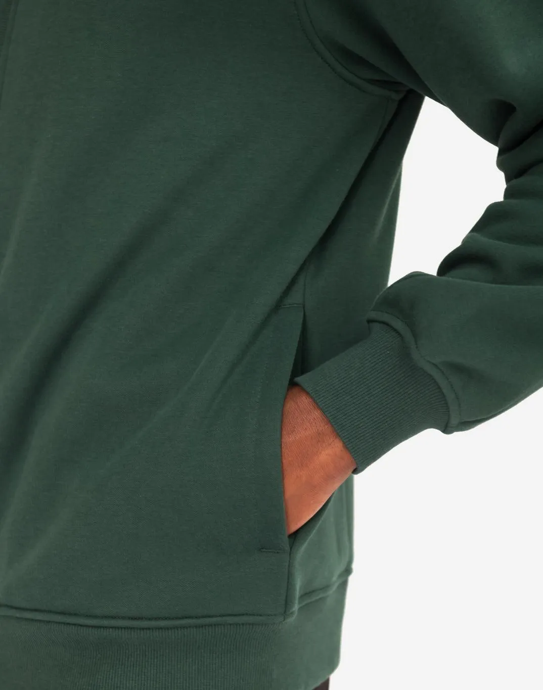 Sierra Fleece Zip Hoodie in Mountain Green