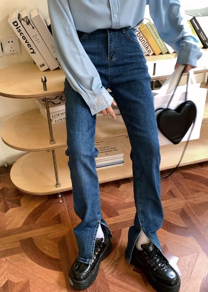 Slit At The Ankle side slit jeans