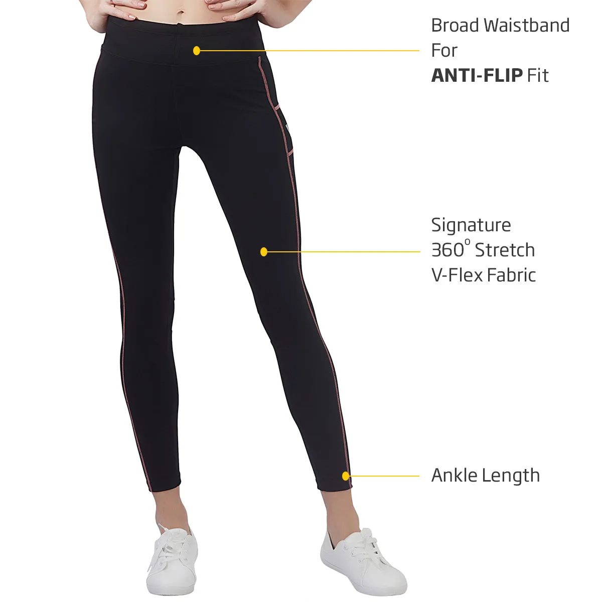 Speed Swift (With Pocket) Women LEGGING (High Rise Waistband with hydro-dry Tech)