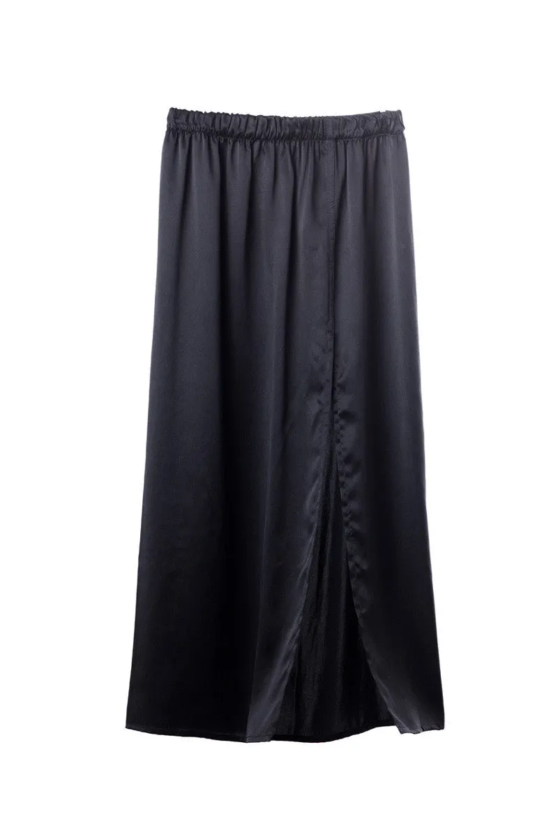 STELLA BLACK SILK SKIRT