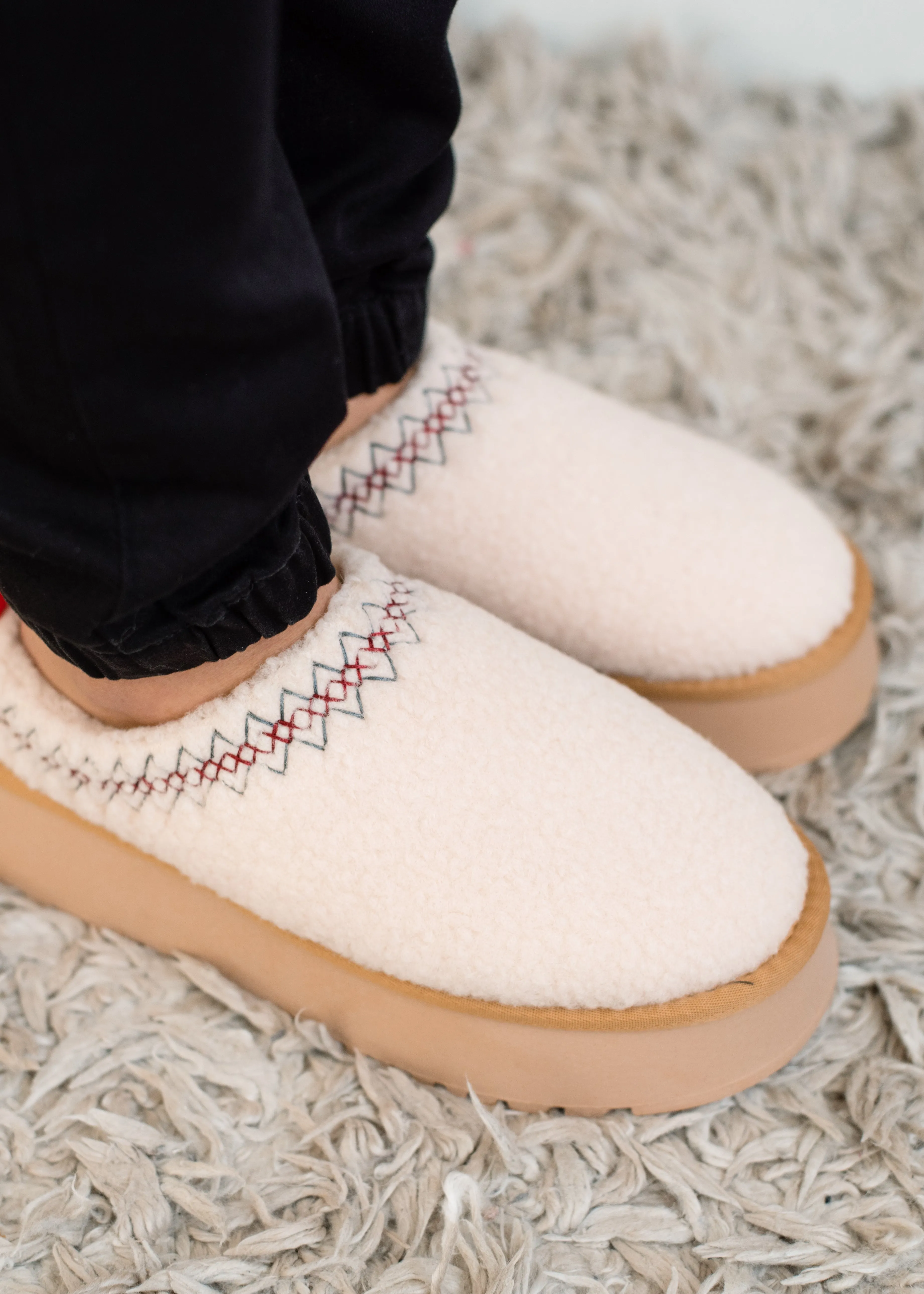 The Isaac Fur Platform Sherpa Slipper