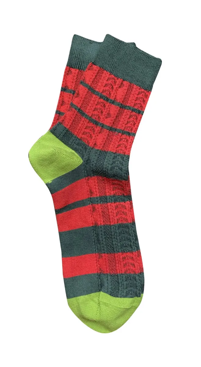 Tightology Cotton Socks - Ensemble Stripe Socks