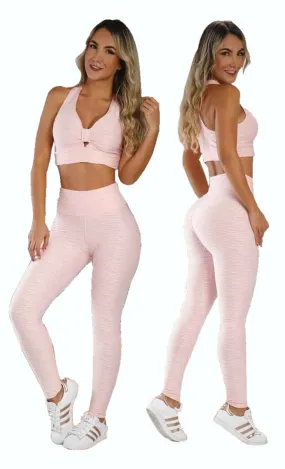 Two Piece Pink Leggings set