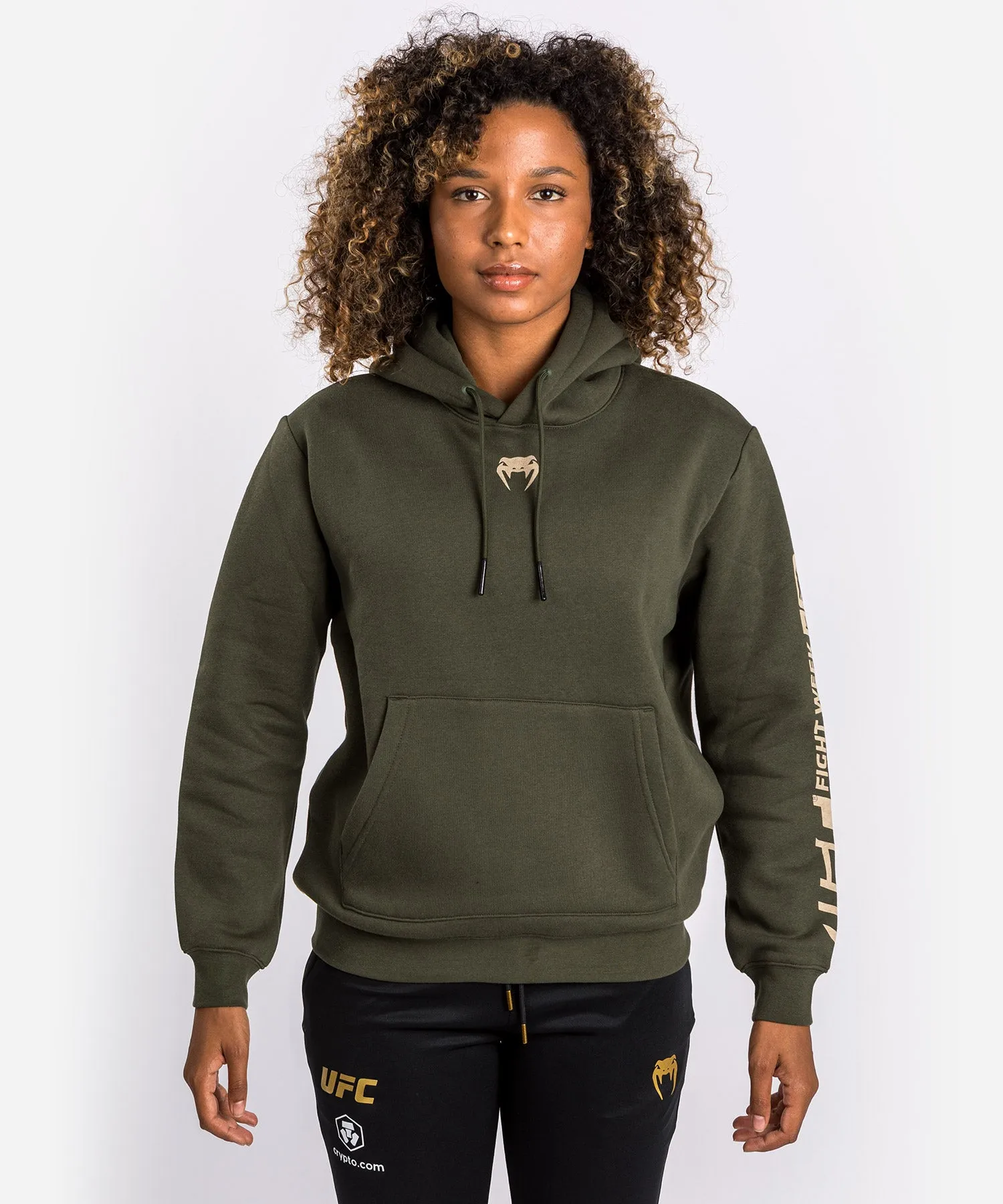 UFC Adrenaline by Venum Fight Week  Women’s Pullover Hoodie - Khaki