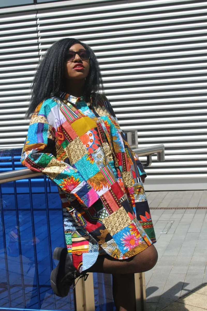 Women's African Shirt - Patchwork Shirt