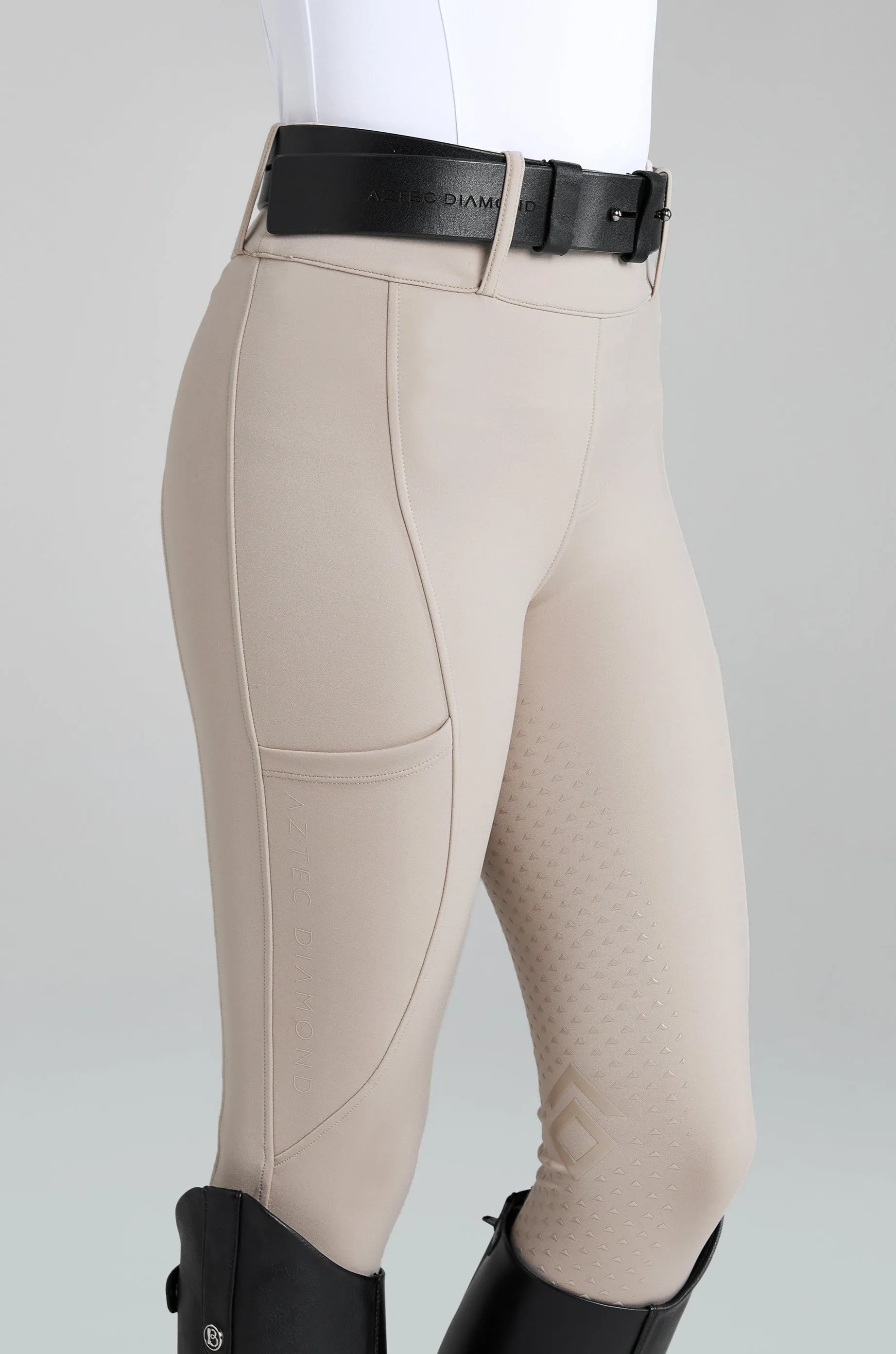 YR Beige Compression Breeches Full Seat